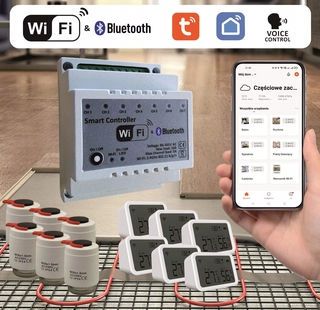 Podlahové kúrenie - WIFI podlahového vykurovania kit - 6 okruhov