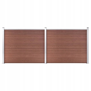 Pletivo, oplotenie - Súprava WPC Fence, 353x146 cm, hnedá