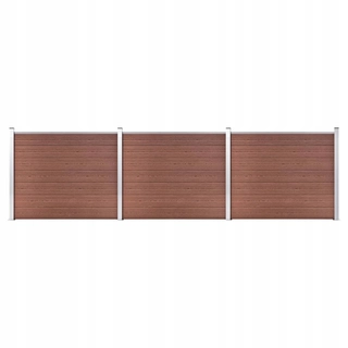 Pletivo, oplotenie - Súprava WPC Fence, 526 x 146 cm, hnedá