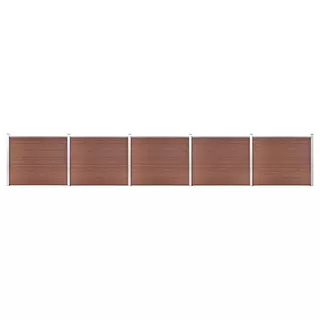 Pletivo, oplotenie - Súprava WPC Fence, 872 x 146 cm, hnedá
