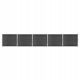 Pletivo, oplotenie - WPC plotová súprava, 872 x 146 cm, šedá