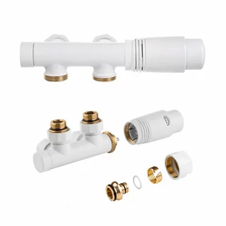 Hlavica, ventíl - Biela termostatická kit + PEX16 a CU16 terminály