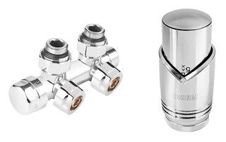 Hlavica, ventíl - Uhlová Angle DUOPLEX Chrome Ferro