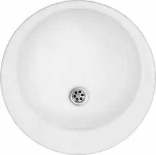 Kuchynský drez - Okrúhly drez priemer akrylovej 48 cm biela