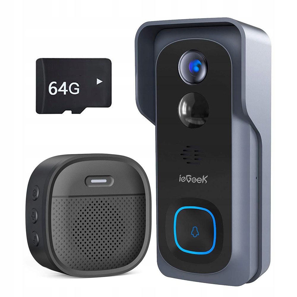BEZDRÔTOVÝ ZVONÍKOVÝ VIDEOKAMEROVÝ INTERPHONE 2K 64GB