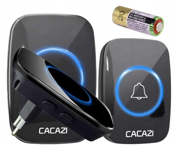 Bezdrôtový zvonček Cacazi 300 m 115 dB