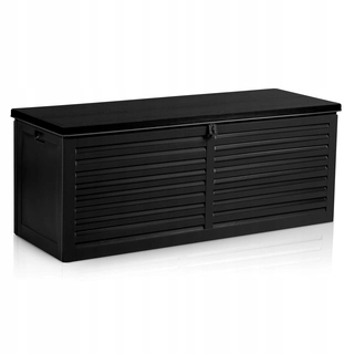 Záhradný úložný box - Plonos plastový záhradný box, čierny, 390 litrov