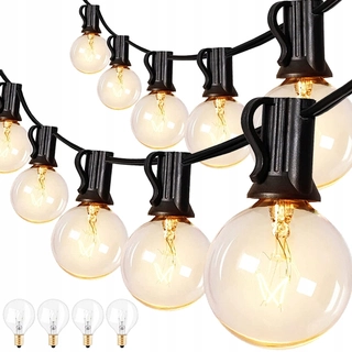Záhradná lampa - SVETELNÉ REŤAZOVÉ LAMPY GARDEN GARLAND 15,2M 50 ŽIAROV