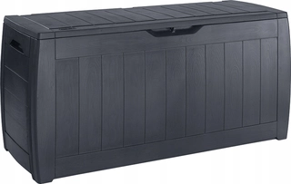 Záhradný úložný box - Plastový záhradný box, 270 l, sivý