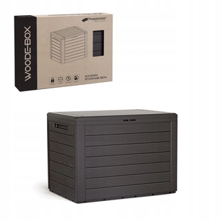 Záhradný úložný box - Prosperplast Woodebox umbra záhradný box 190 l