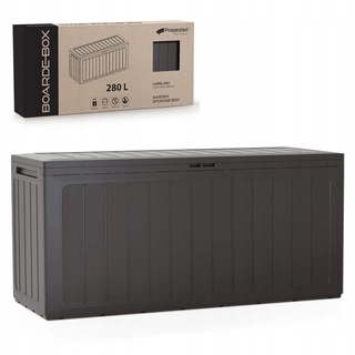 Záhradný úložný box - Plastový záhradný box, 280 l, hnedý