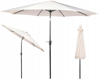 Záhradný slnečník - Klasický dáždnik Funfit Garden sivý 300 x 240 cm