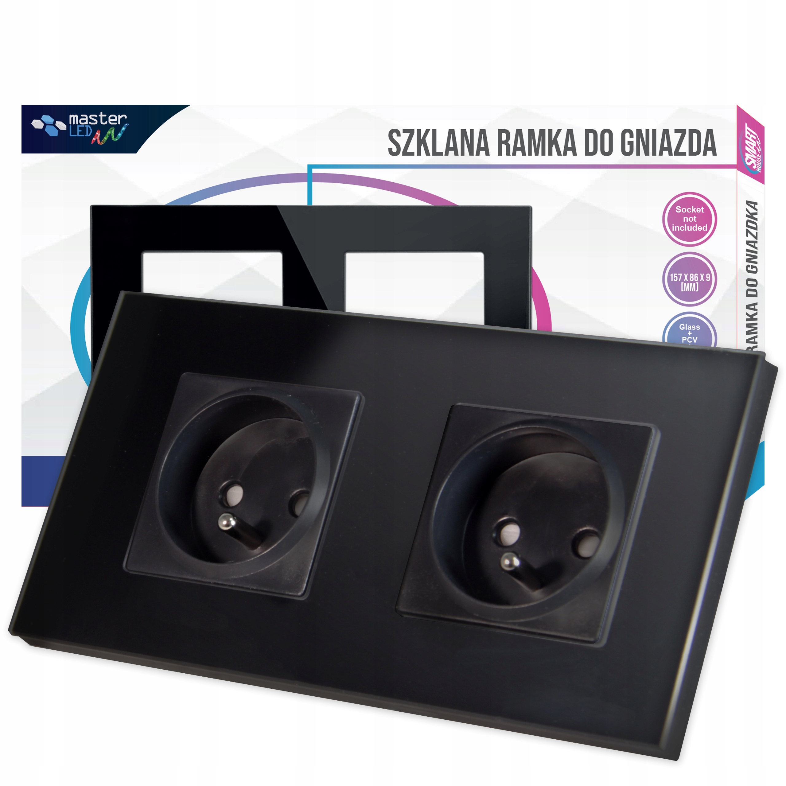 Zvládnutá biela nástenná zásuvka