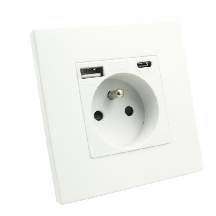 Elektrická zásuvka, USB stena B-line biela