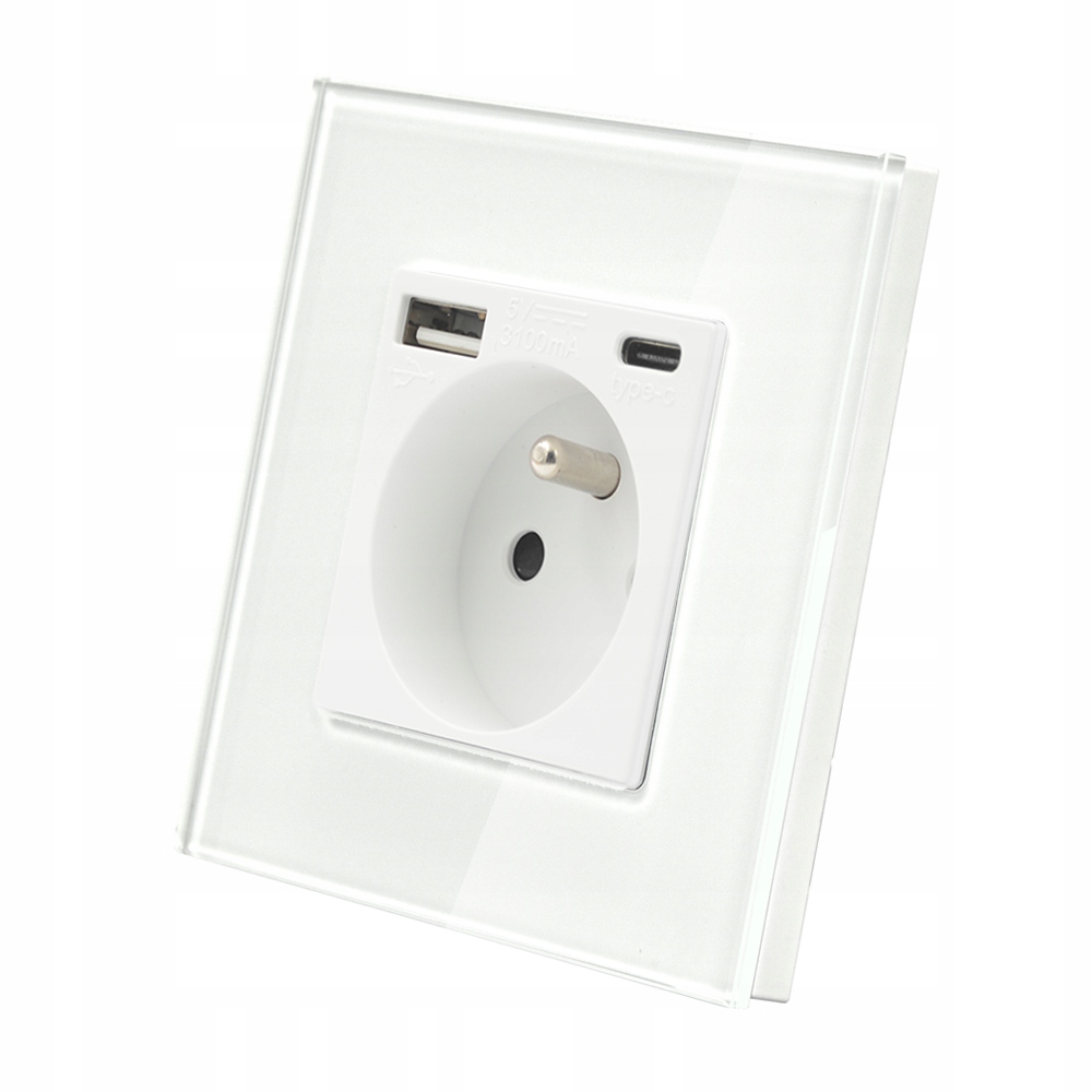 Elektrická zásuvka, USB stena Indual biela