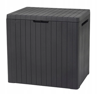 Záhradný úložný box - Plastový záhradný box, 113 l, sivý