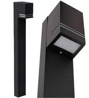 Svetelný stĺp do záhrady - Obdĺžnikový stĺp osvetlenia SuperLED GU10 80 cm čierny