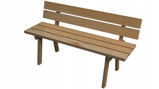 Záhradná lavica - Drevená lavica s operadlom 130 x 41,5 cm
