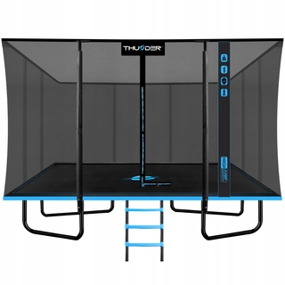 Trampolína - Domáca trampolína 5*7FT s rebríkom a vonkajšou sieťou.