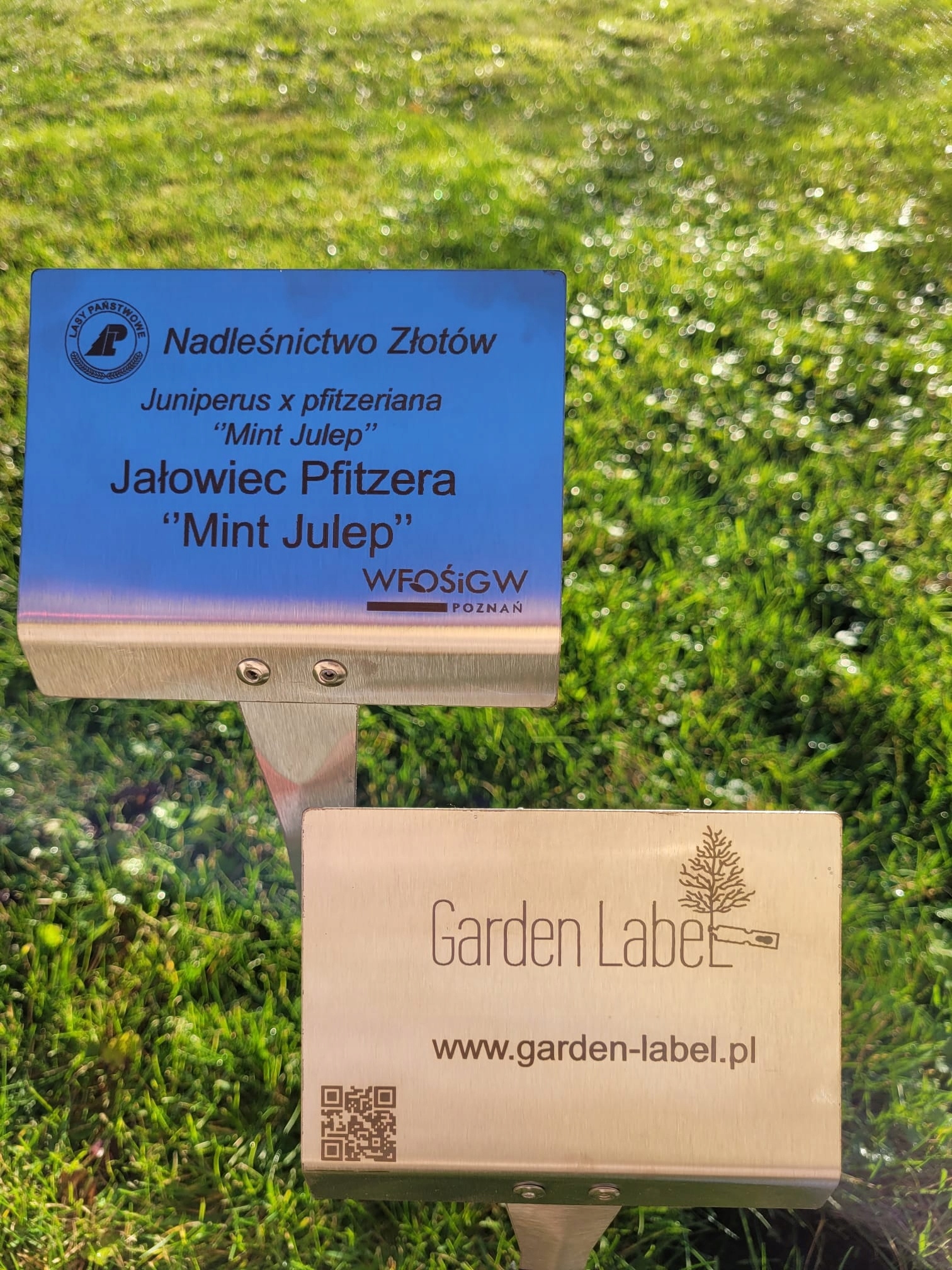 Záhradná plaketa, nehrdzavejúca oceľ, GRAVÍROVANÁ, 155x105x450