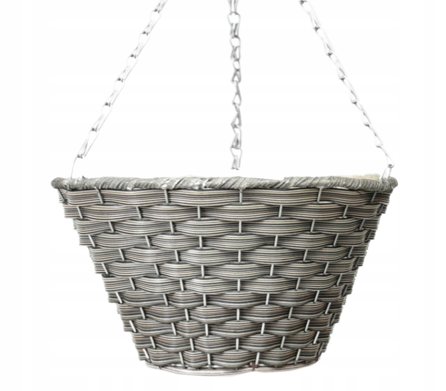 Dixiestore kvetináč 31 cm x 31 x 16 cm priemer 31 cm plastový odtieň sivej a striebornej