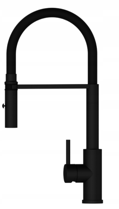 Stojanová kuchynská batéria Kernau KWT 35 Matt Black, čierna