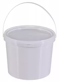Plastové vedro s vekom 3 l BIELE