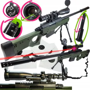 Ostreľovacia puška s laserom AWP+granát BB