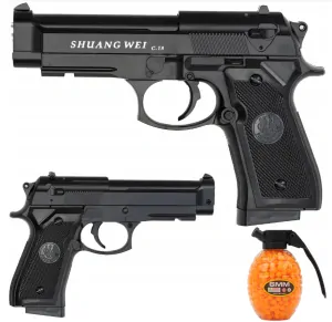 Kovová pištoľ BERETTA C18+GRANÁT 800 ks