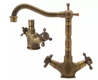 Kuchynská batéria Royal Sanitary RETRO stará ZLATÁ VYPR