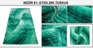Koberec tyrkysový 170x120cm RUGS SHAGGY VYPR