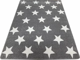 Koberec MONO STARS 180x270 cm ŠEDO-BIELY VYPR