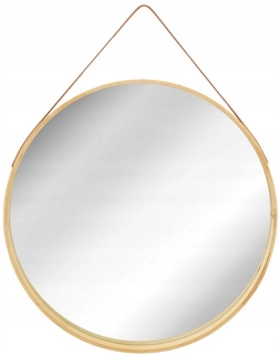 Okrúhle zrkadlo 59cm drevené