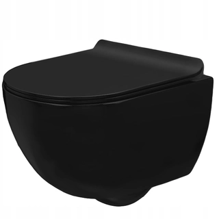 WC Misa čierna s doskou MODERN matná