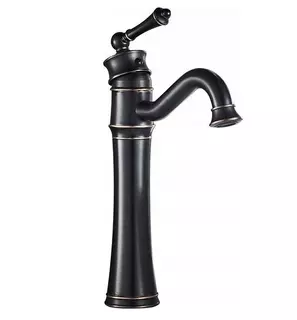 Umyvadlová batéria VINTAGE Vysoká 34 cm - čierna