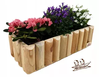 Drevený kvetináč pre balkón parapet 45 cm