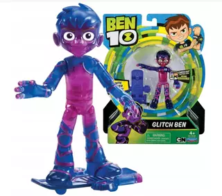 Figúrka BEN 10 Glitch Ben s skateboardom