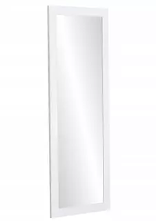 Zrkadlo v bielom drevenom ráme 130x40 cm