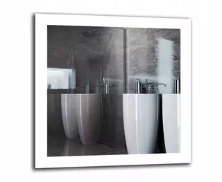 Zrkadlo LED 70x70 do kúpeľne zimné + kozmetické zväčšovacie zrkadlo