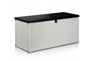 Záhradný box 120 x 57,5 x 48 cm, 300 litrov bielosivý