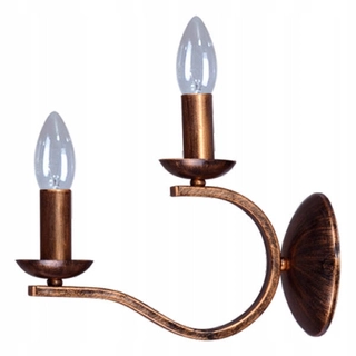 Nástenná lampa KINKET 2-žiarovky RETRO PATINA VYPR