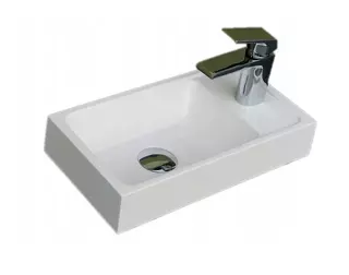 Malé moderné umývadlo keramické 40x22 cm BIELE