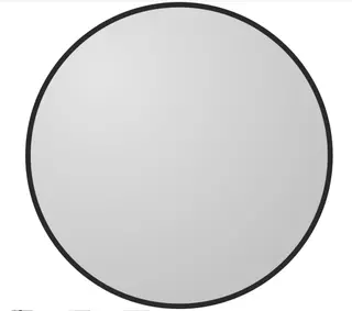 Okrúhle kovové nástenné Zrkadlo ČIERNE 60 cm