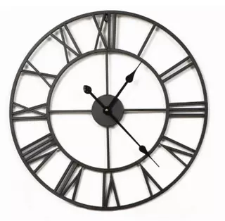 Nástenné hodiny Čierne 60 cm RETRO VINTAGE