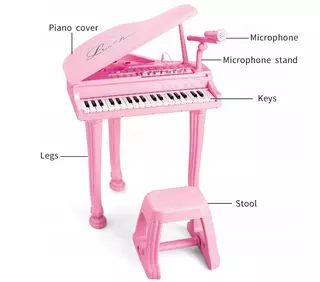 Detské piano BAOLI RUŽOVÉ