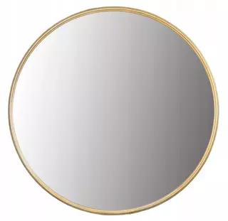 Okrúhle zrkadlo v zlatom ráme 40 cm RETRO stará mosadz