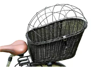 Prútený kôš na zadný nosič pre psa, mačku WENGE