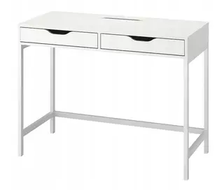 Písací stôl ALEX 2 zásuvky 100x48 cm BIELA VYPR