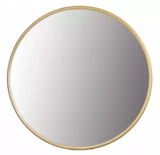 Okrúhle zrkadlo v medenom/zlatom ráme 40 cm VYPR