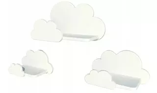 Sada 3 cloudových políc 381838 BIELE VYPR